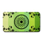 Green Grid Cute Flower Mandala Medium Bar Mats 16 x8.5  Bar Mat