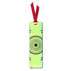 Green Grid Cute Flower Mandala Small Book Marks