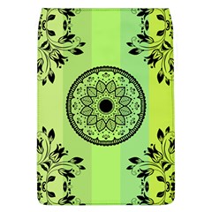 Green Grid Cute Flower Mandala Removable Flap Cover (L)