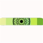 Green Grid Cute Flower Mandala Small Bar Mats 24 x4  Bar Mat