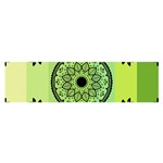 Green Grid Cute Flower Mandala Satin Scarf (Oblong) Front