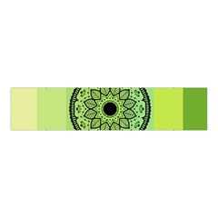 Green Grid Cute Flower Mandala Velvet Scrunchie