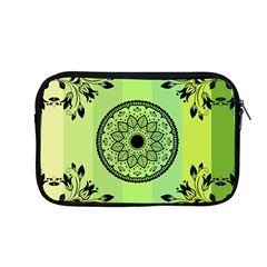 Green Grid Cute Flower Mandala Apple Macbook Pro 13  Zipper Case by Magicworlddreamarts1