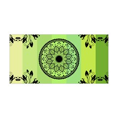 Green Grid Cute Flower Mandala Yoga Headband