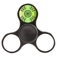 Green Grid Cute Flower Mandala Finger Spinner