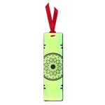 Green Grid Cute Flower Mandala Small Book Marks Front