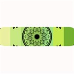 Green Grid Cute Flower Mandala Large Bar Mats 32 x8.5  Bar Mat