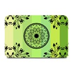 Green Grid Cute Flower Mandala Plate Mats 18 x12  Plate Mat