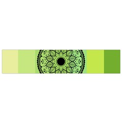 Green Grid Cute Flower Mandala Small Flano Scarf