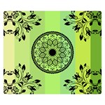 Green Grid Cute Flower Mandala Double Sided Flano Blanket (Small)  50 x40  Blanket Front