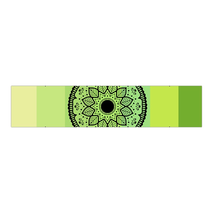 Green Grid Cute Flower Mandala Velvet Scrunchie