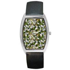 Blooming Garden Barrel Style Metal Watch by SychEva