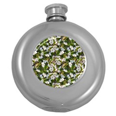 Blooming Garden Round Hip Flask (5 Oz) by SychEva