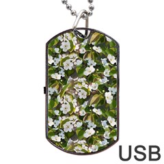 Blooming Garden Dog Tag Usb Flash (one Side) by SychEva