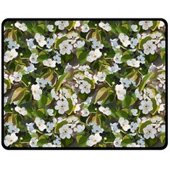 Blooming Garden Double Sided Fleece Blanket (medium)  by SychEva