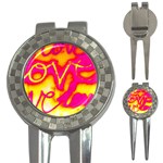 Pop Art Love Graffiti 3-in-1 Golf Divots Front