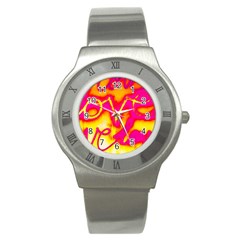 Pop Art Love Graffiti Stainless Steel Watch