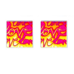 Pop Art Love Graffiti Cufflinks (square) by essentialimage365