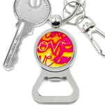 Pop Art Love Graffiti Bottle Opener Key Chain Front