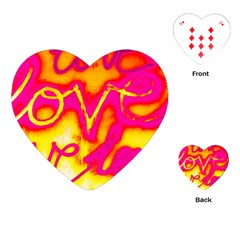 Pop Art Love Graffiti Playing Cards Single Design (heart) by essentialimage365