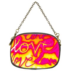 Pop Art Love Graffiti Chain Purse (two Sides) by essentialimage365