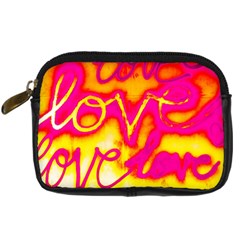 Pop Art Love Graffiti Digital Camera Leather Case by essentialimage365