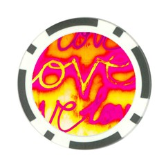 Pop Art Love Graffiti Poker Chip Card Guard (10 Pack) by essentialimage365