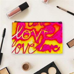 Pop Art Love Graffiti Cosmetic Bag (medium) by essentialimage365