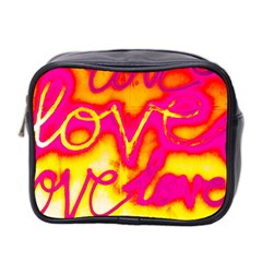 Pop Art Love Graffiti Mini Toiletries Bag (two Sides) by essentialimage365