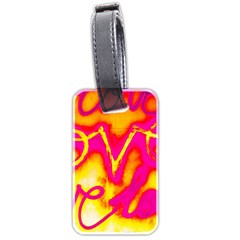 Pop Art Love Graffiti Luggage Tag (two Sides) by essentialimage365