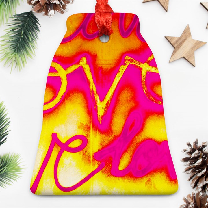 Pop Art Love Graffiti Ornament (Bell)