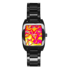 Pop Art Love Graffiti Stainless Steel Barrel Watch by essentialimage365