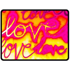 Pop Art Love Graffiti Double Sided Fleece Blanket (large)  by essentialimage365