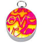 Pop Art Love Graffiti Silver Compasses Front