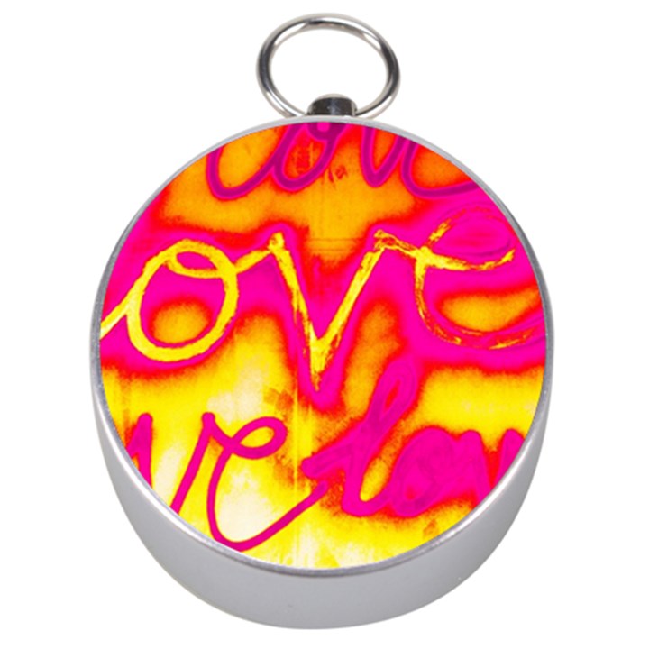 Pop Art Love Graffiti Silver Compasses