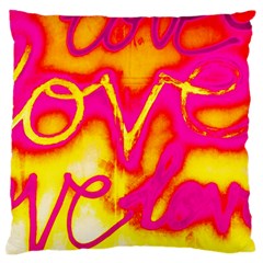 Pop Art Love Graffiti Large Flano Cushion Case (one Side) by essentialimage365