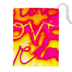 Pop Art Love Graffiti Drawstring Pouch (5xl) by essentialimage365