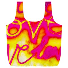 Pop Art Love Graffiti Full Print Recycle Bag (xxl) by essentialimage365