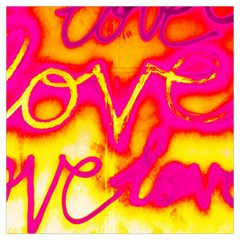 Pop Art Love Graffiti Long Sheer Chiffon Scarf  by essentialimage365