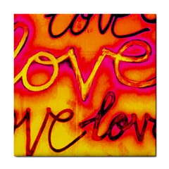  Graffiti Love Tile Coaster by essentialimage365