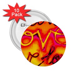  Graffiti Love 2 25  Buttons (10 Pack)  by essentialimage365