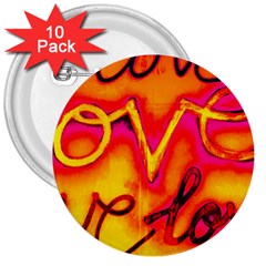  Graffiti Love 3  Buttons (10 Pack)  by essentialimage365