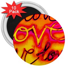  Graffiti Love 3  Magnets (10 Pack)  by essentialimage365