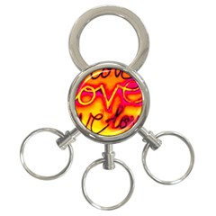  Graffiti Love 3-ring Key Chain by essentialimage365