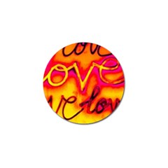  Graffiti Love Golf Ball Marker by essentialimage365