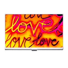  Graffiti Love Business Card Holder by essentialimage365