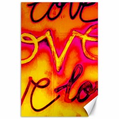  Graffiti Love Canvas 24  X 36  by essentialimage365