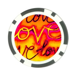  Graffiti Love Poker Chip Card Guard by essentialimage365