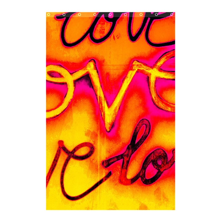  Graffiti Love Shower Curtain 48  x 72  (Small) 