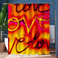  Graffiti Love Shower Curtain 60  X 72  (medium)  by essentialimage365